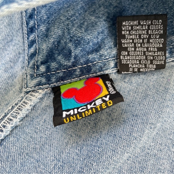 Vintage Disney Mickey Unlimited Denim Jean Overalls | 18W - Picture 4 of 9